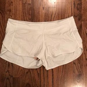 Size 10 White Lululemon Shorts